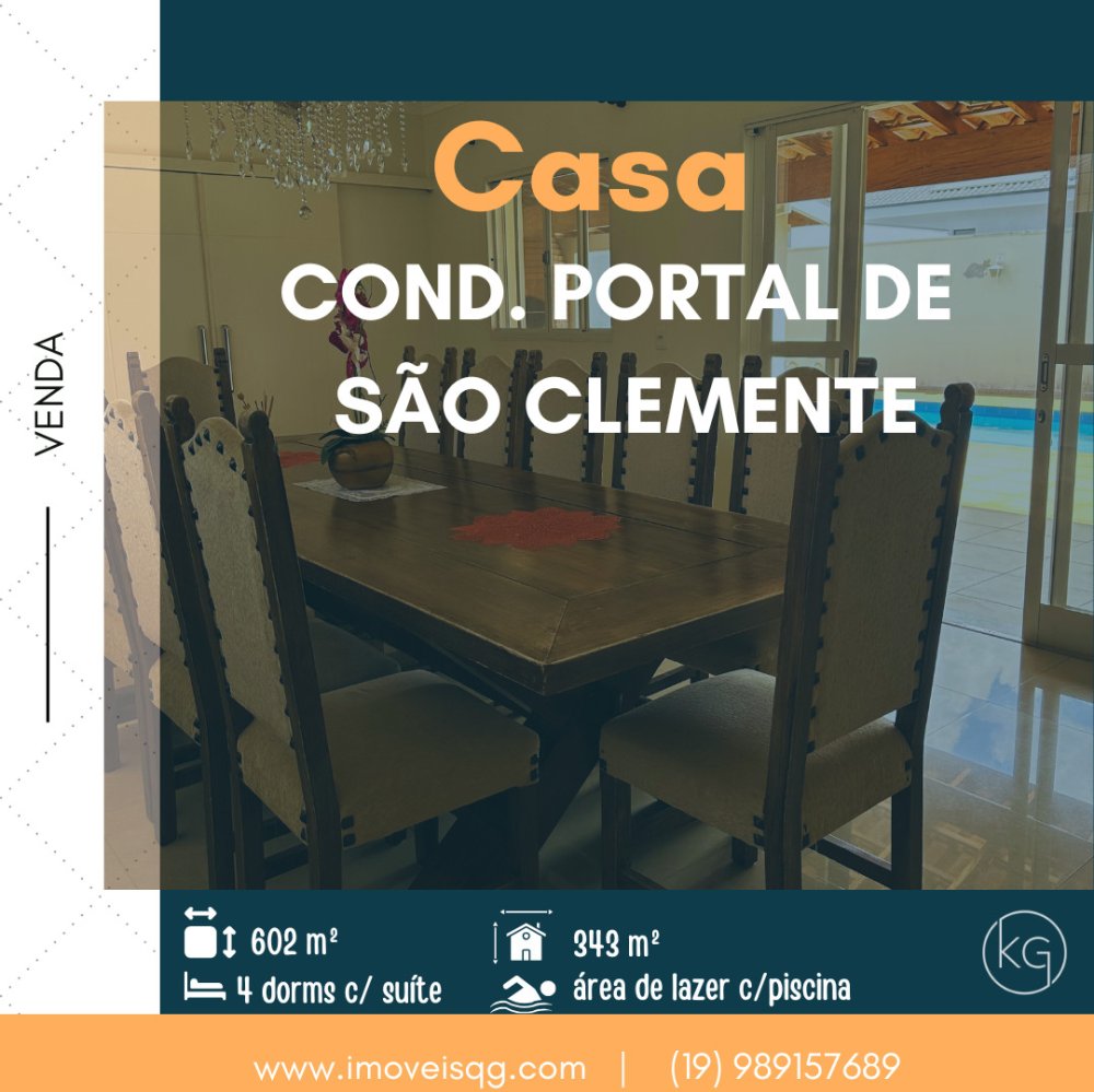 Casa em Condomnio - Venda - Condomnio Portal de So Clemente - Limeira - SP